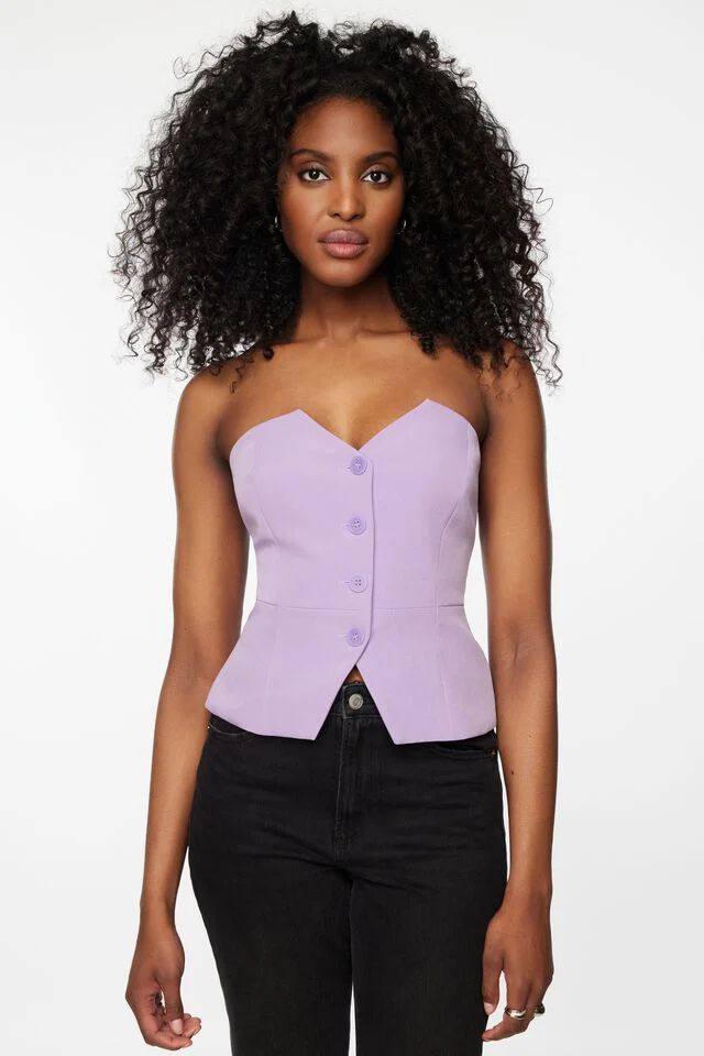 Button Detail Bustier Top  $59.95 | Dynamite Clothing