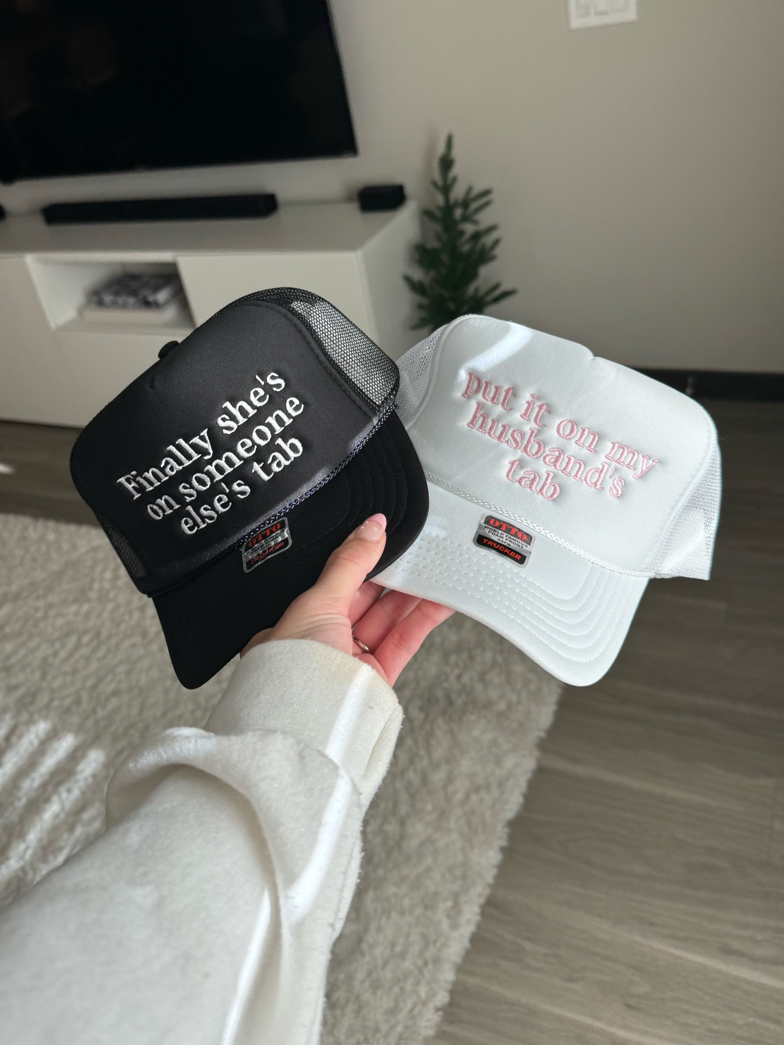 Matching funny bridal hats, matching dad and daughter put it on my husband’s tab hat. In the comments you can customize the hat text! Funny hat ✨😂💍

#LTKWedding