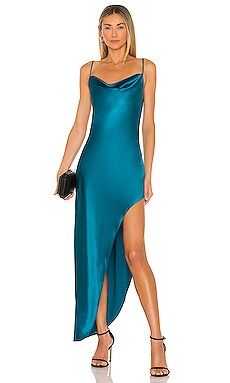 fleur du mal High Slit Cowl Slip Dress in Aquamarine from Revolve.com | Revolve Clothing (Global)