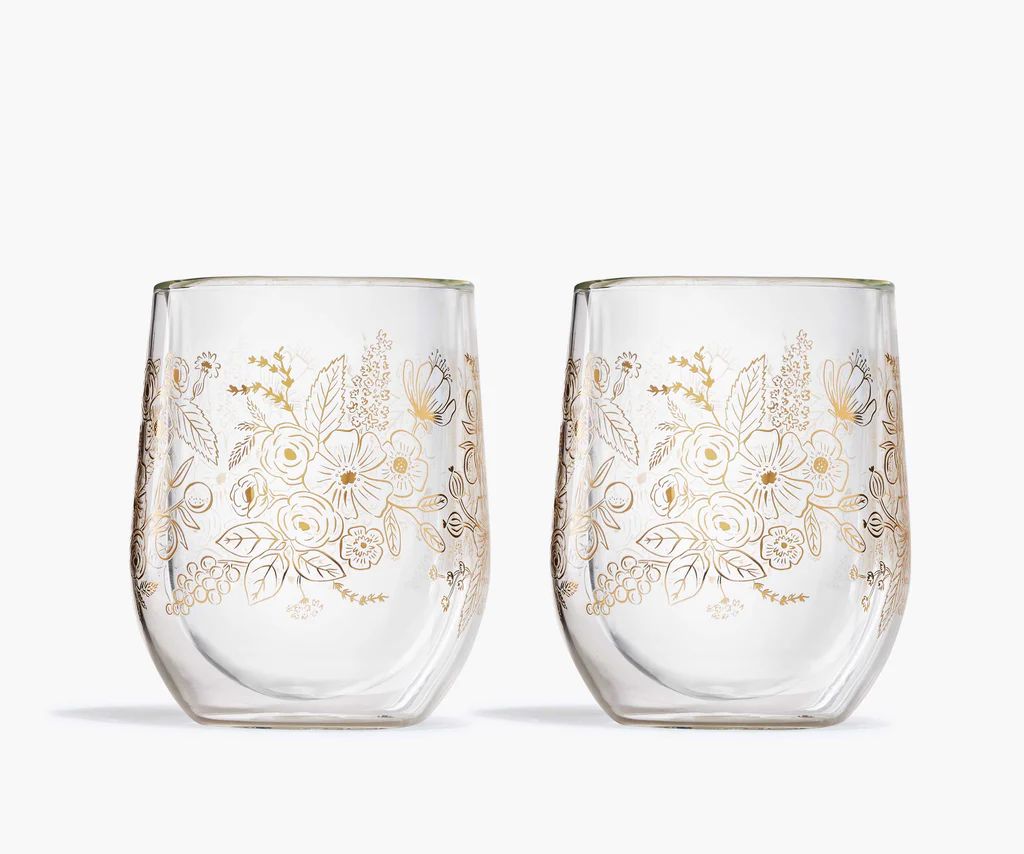 Stemless Glass Set - Colette | Rifle Paper Co.