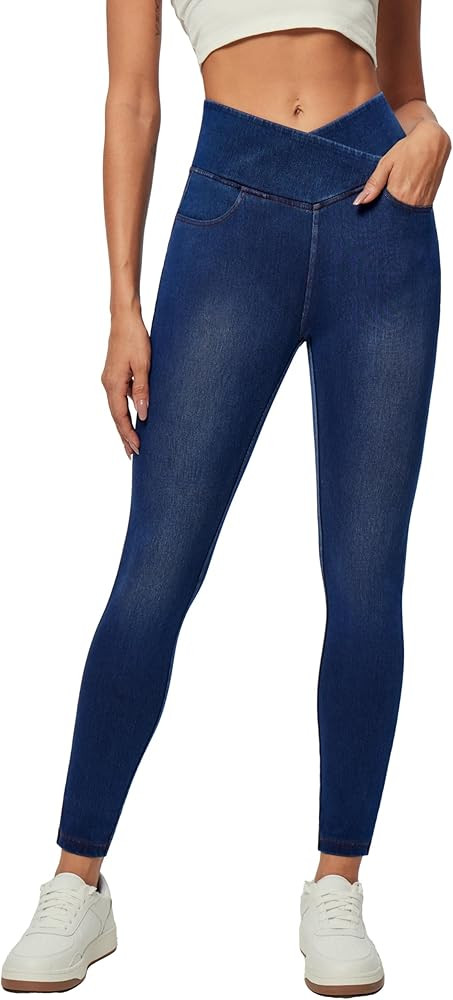 IUGA Women Jeans High Waisted Stretchy Jeans Jeggings for Women Pull on Skinny Jean with Pockets ... | Amazon (US)