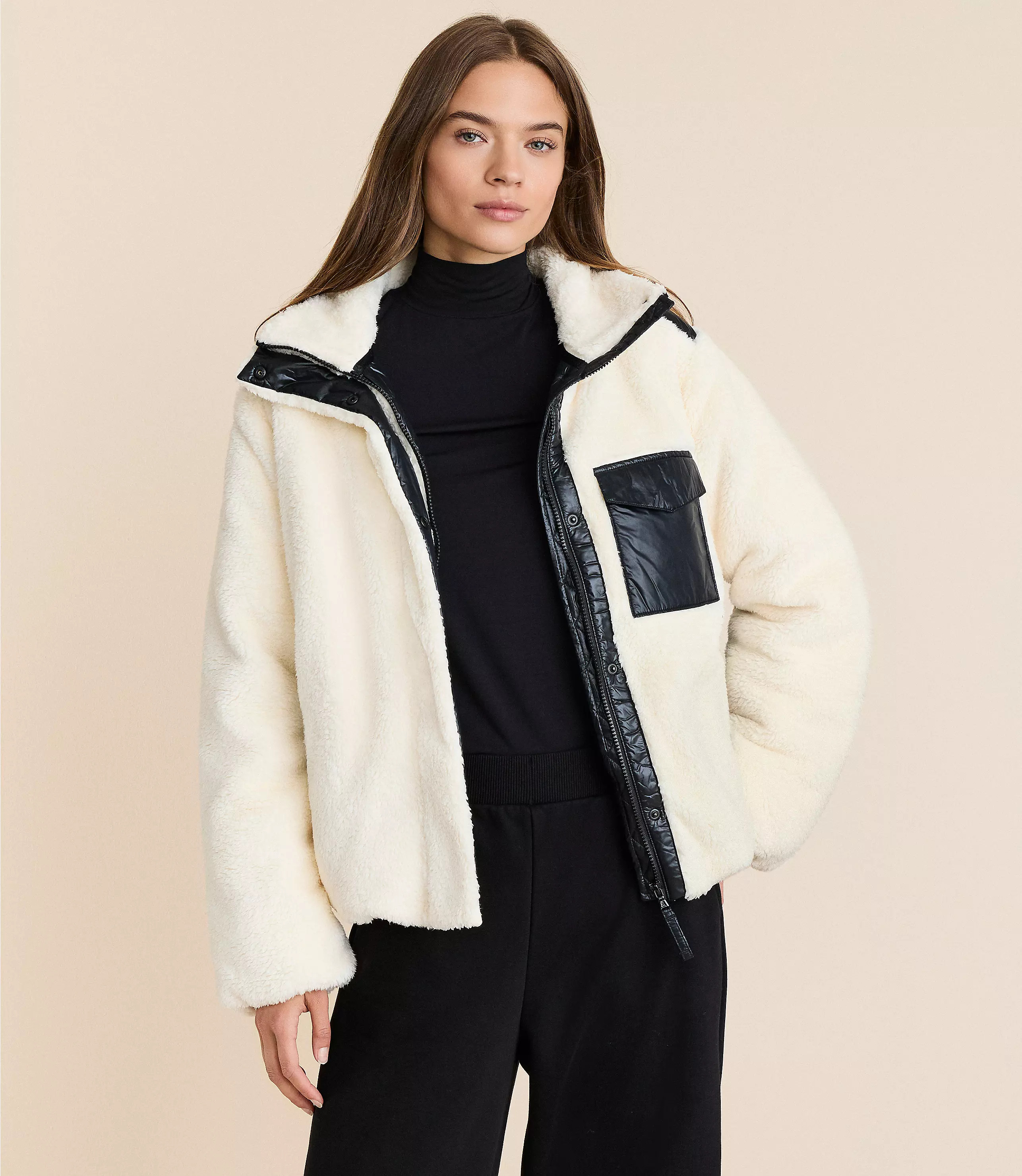 Lou & Grey Sherpa Puffer Jacket | LOFT