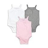 Burt's Bees Baby Baby Bodysuits, 3-Pack Long & Short-Sleeve One-Pieces, 100% Organic Cotton, White/P | Amazon (US)