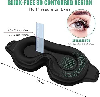 BeeVines Sleep Mask, 2 Pack 3D Contoured Sleeping Eye Masks for Lash Extensions, Night Molded Mas... | Amazon (US)