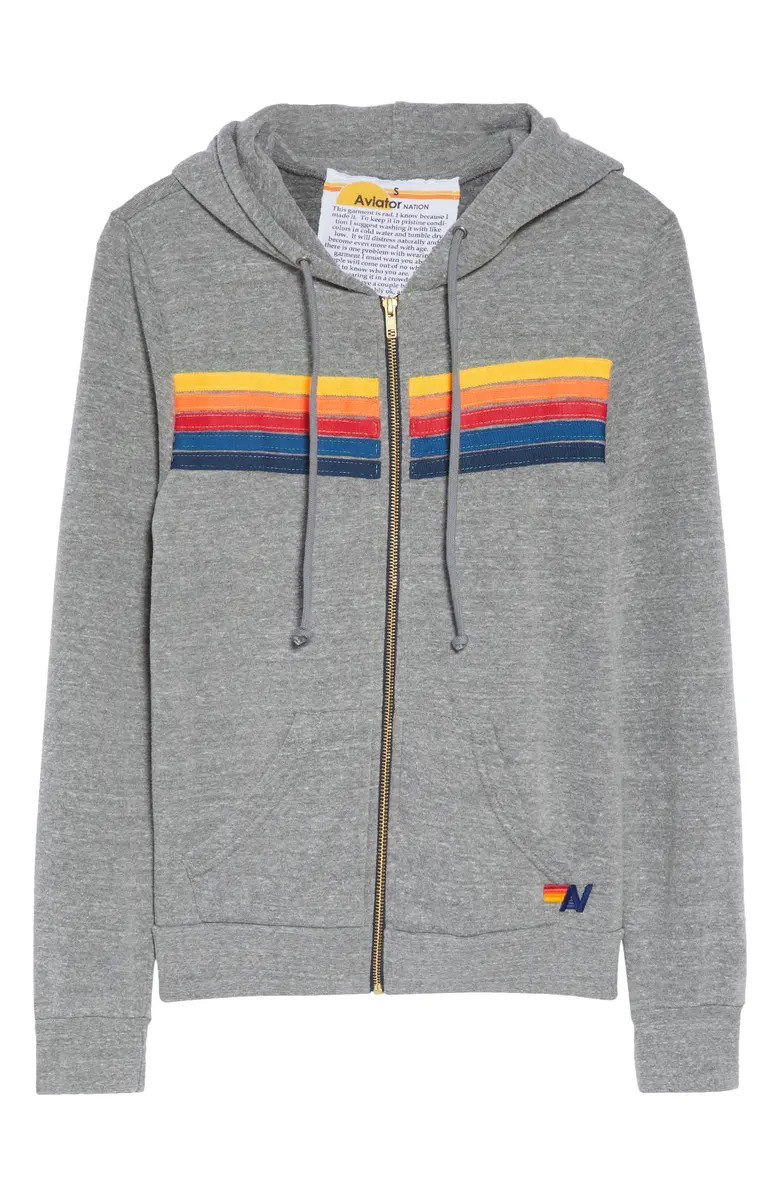 5-Stripe Zip Hoodie | Nordstrom