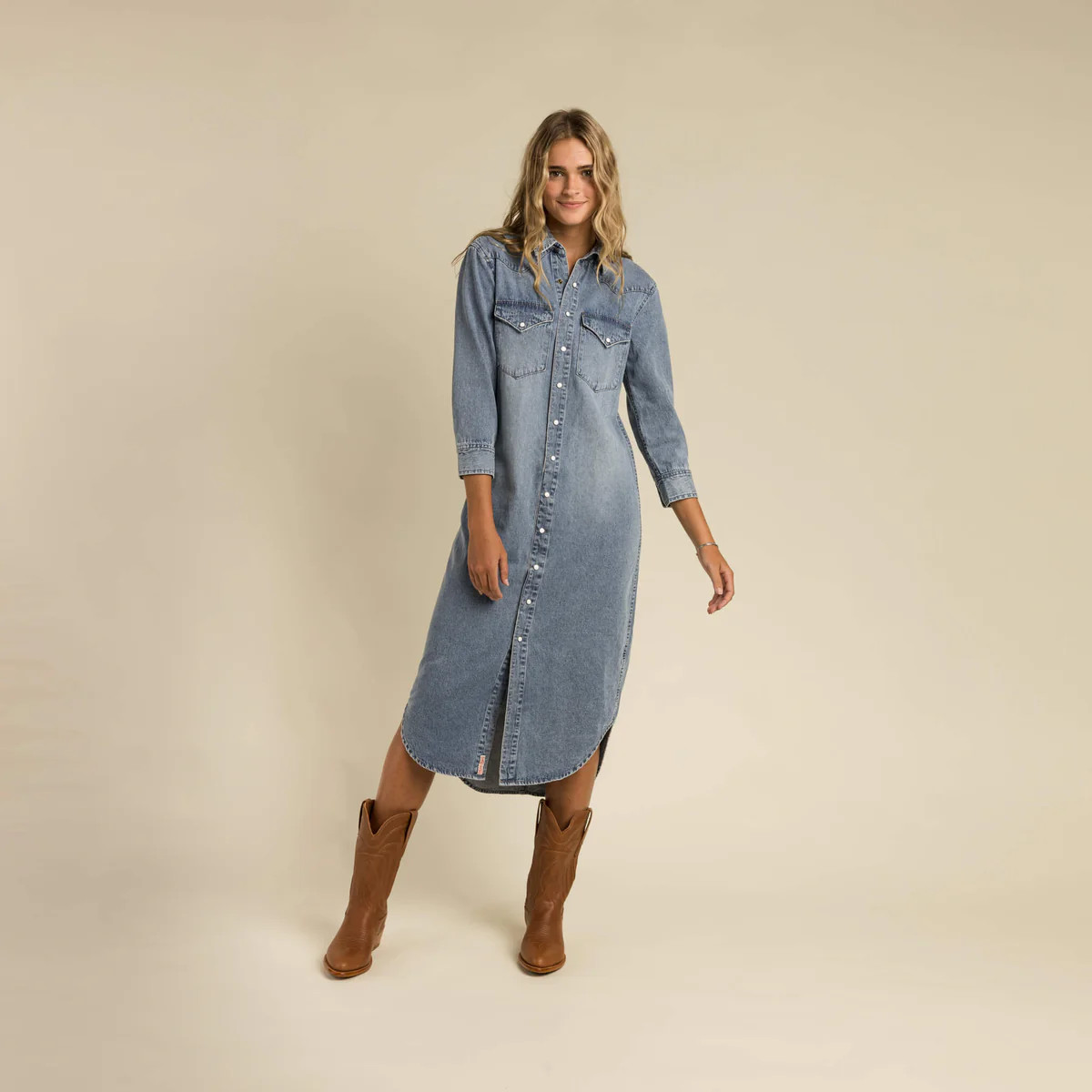 The Annie Pearl Snap Shirtdress | Sendero Provisions Co.