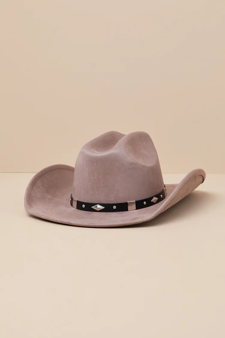Paytonn Taupe Suede Western Hat | Lulus