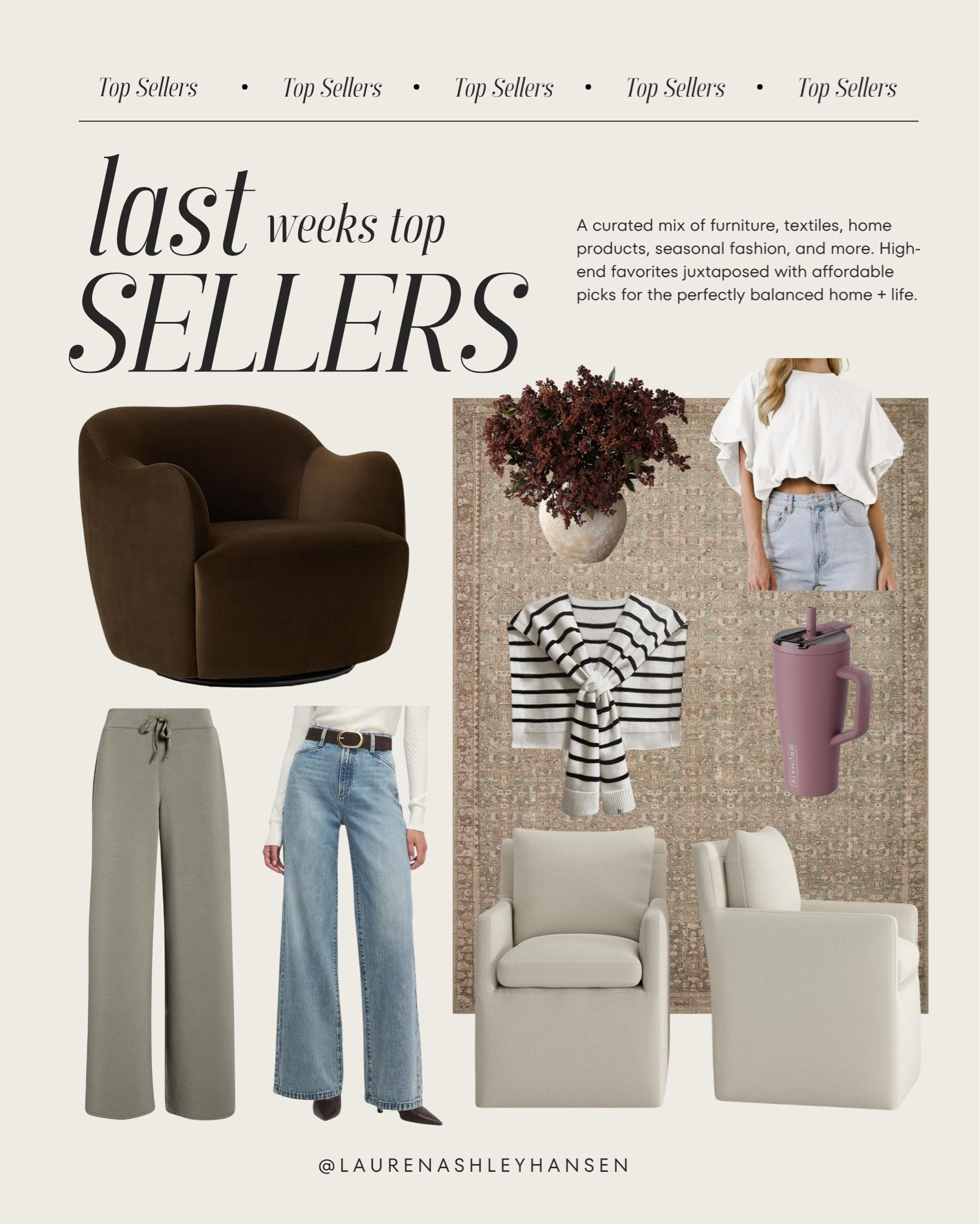 A curated mix of furniture, textiles, home products, seasonal fashion, and more. High-end favorites juxtaposed with affordable picks for the perfectly balanced home + life.

#LTKHome #LTKootd