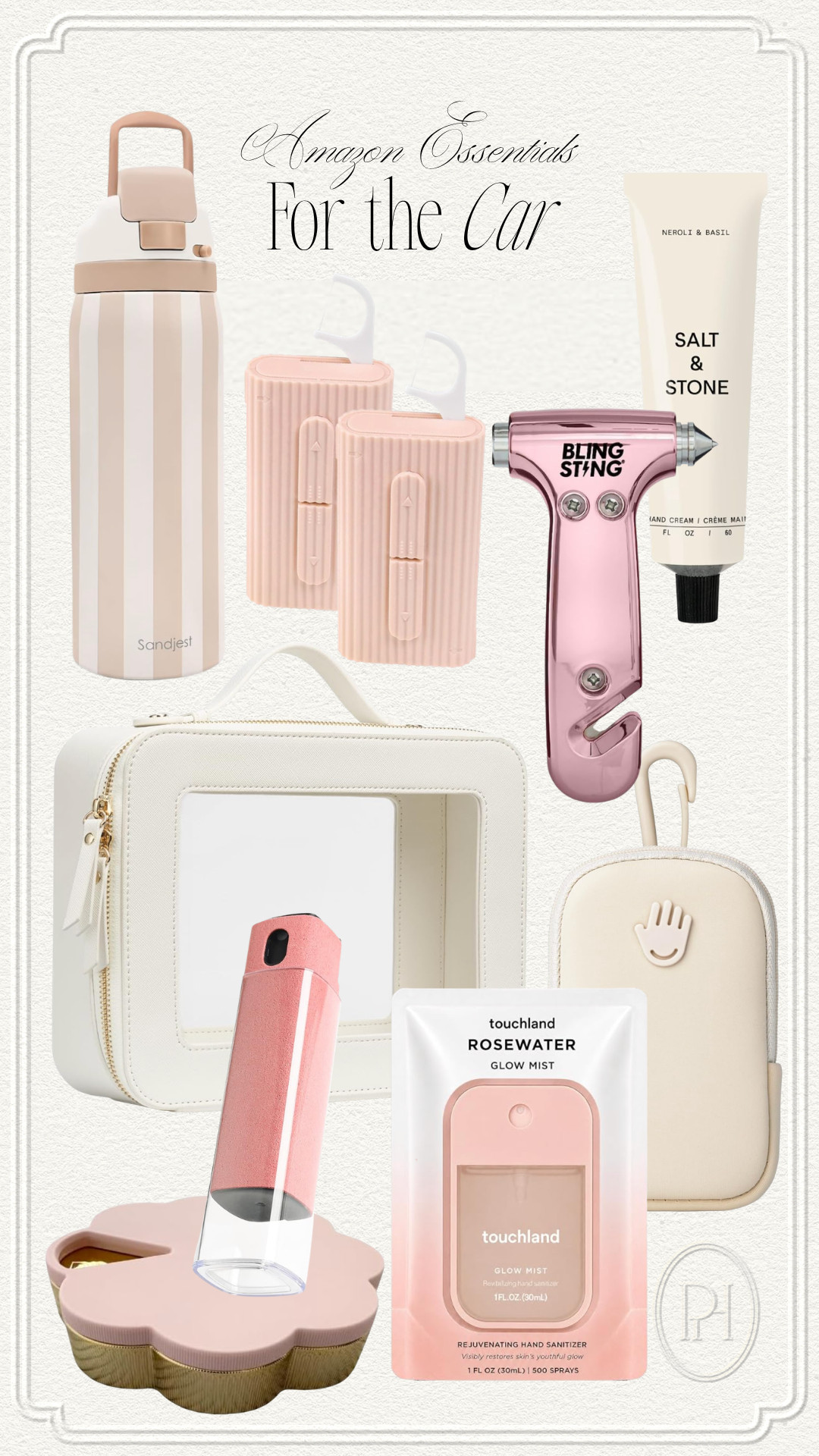 Amazon essentials for the car that make life a little easier!

travel essentials, road trip essentials, water bottle, car safety tools, floss picks, hand cream, hand lotion, clear pouch, body mist, pill organizer, screen cleaner, on-the-go, beauty essentials, hygiene essentials, sanitizer holder 

 #LTKdayinmylife #LTKmomlife #LTKTravel