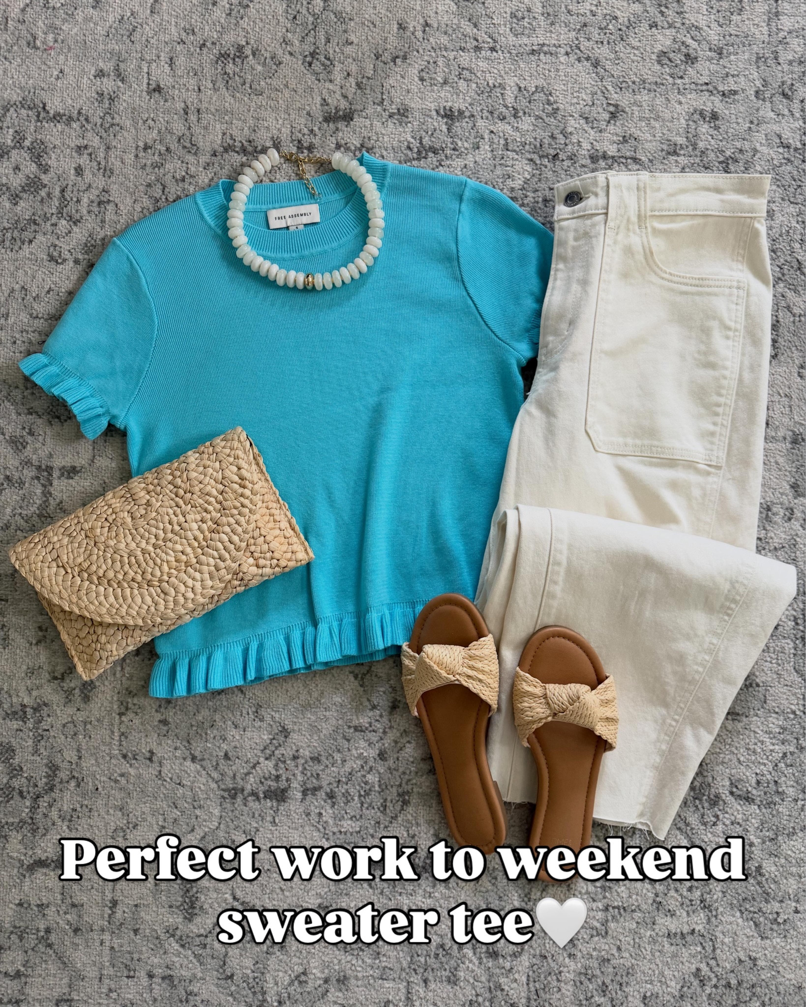 This short sleeve sweater with ruffle detail is very nice and fits great! I’m a small, my usual size. #walmartfashion