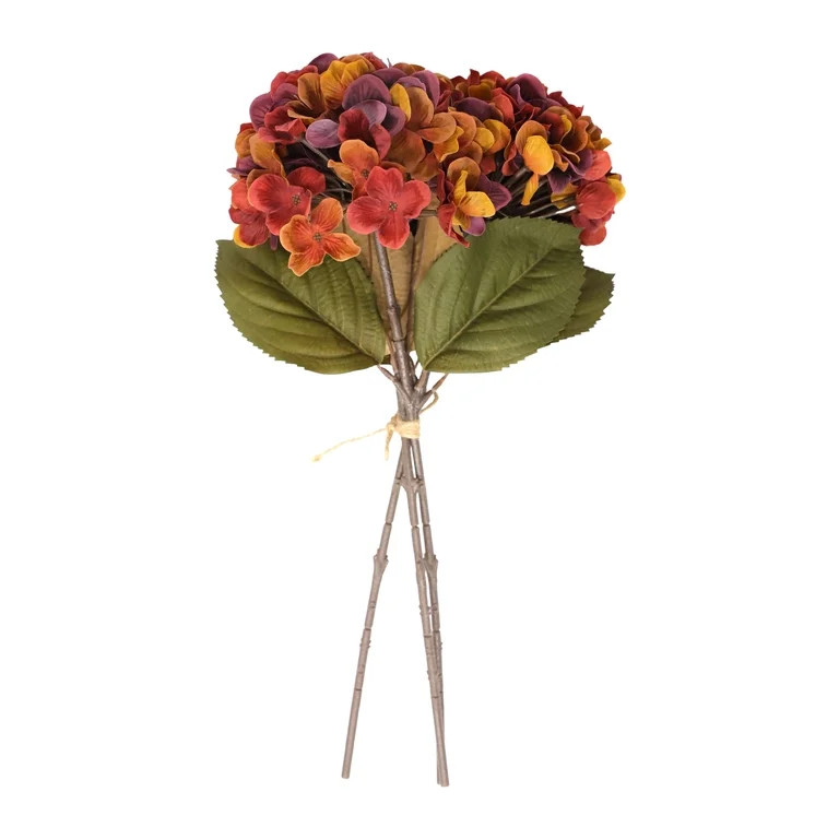 My Texas House Fall Faux Hydrangea Bundle, Burgundy, 20" | Walmart (US)