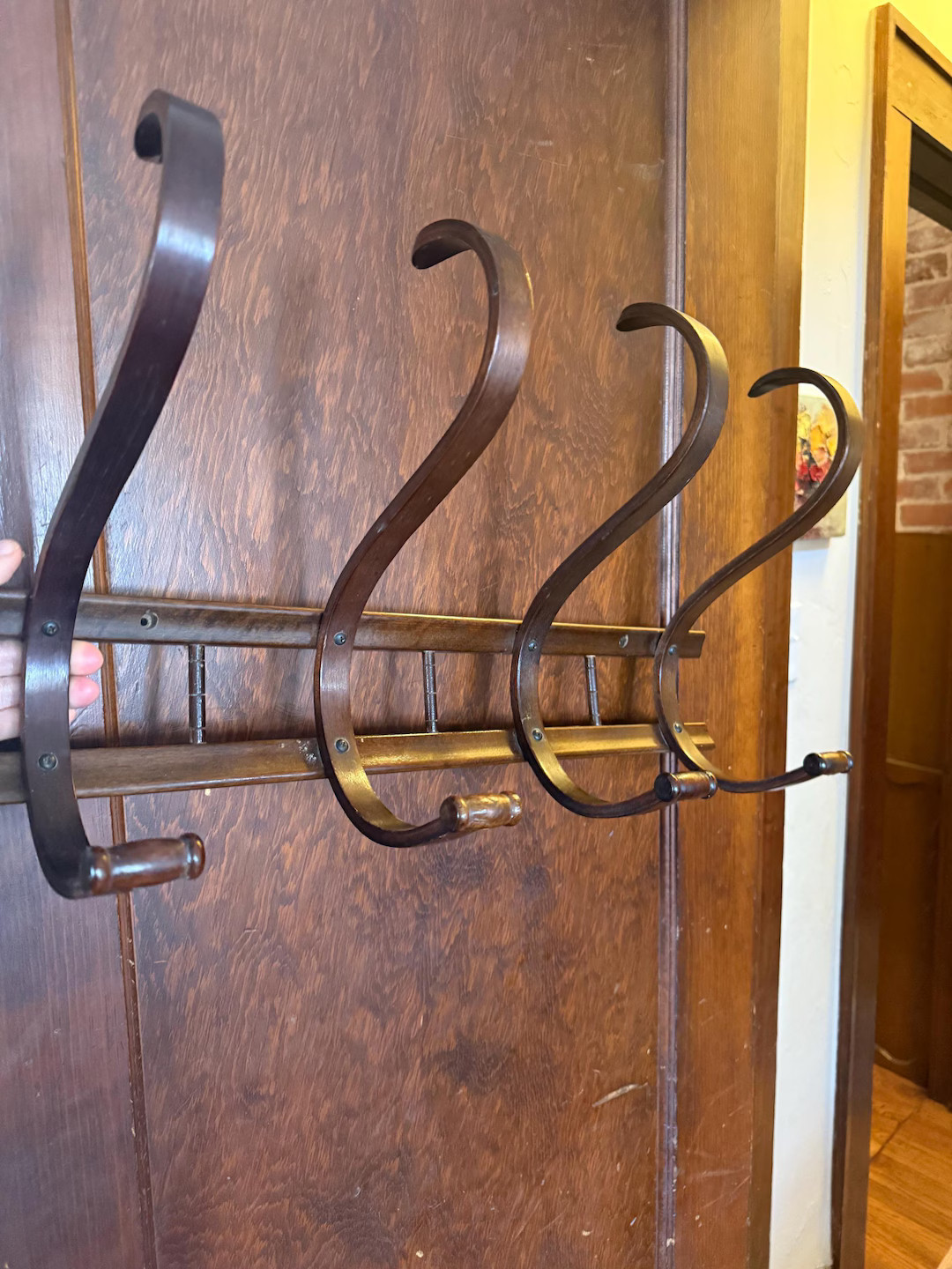 Vintage Bentwood Coat and Hat Rack Thinet Style Antique Wood Hanger Wood 4 Hook Hanger | Etsy (US)