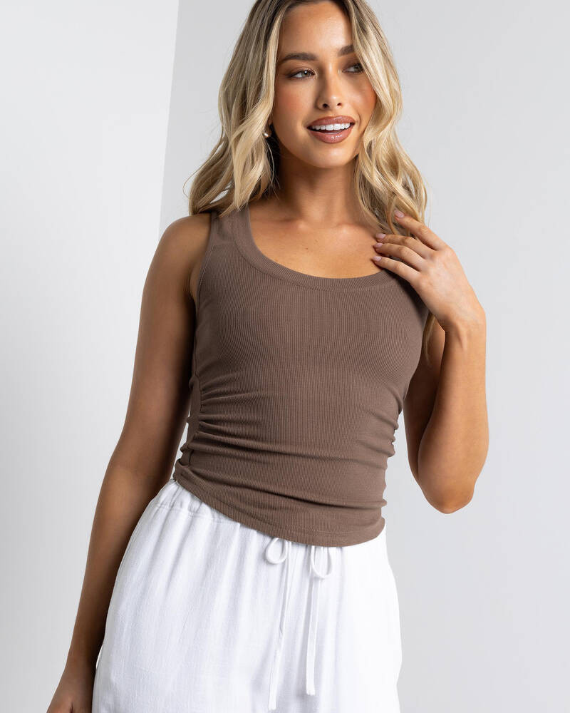 Basic Ruched Side Tank Top | City Beach (US)