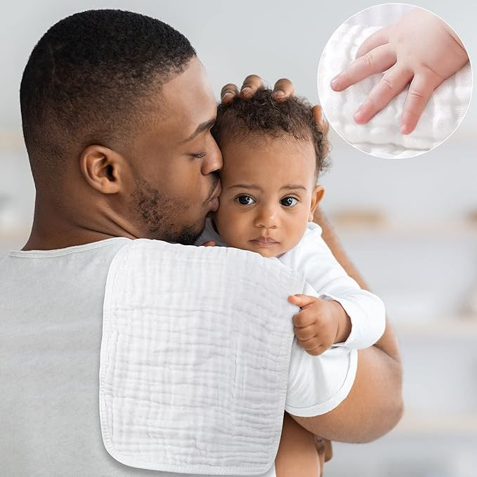 Yoofoss Muslin Burp Cloths for Baby 10 Pack 100% Cotton Baby Washcloths for Boys Girls Large 20''... | Amazon (US)