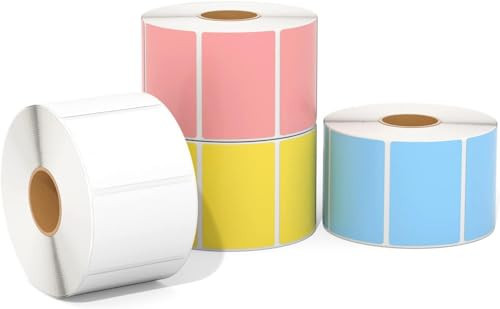 MUNBYN 2.25x1.25 Thermal Labels, 4000 Sheets/4 Roll,4 Color | Amazon (US)