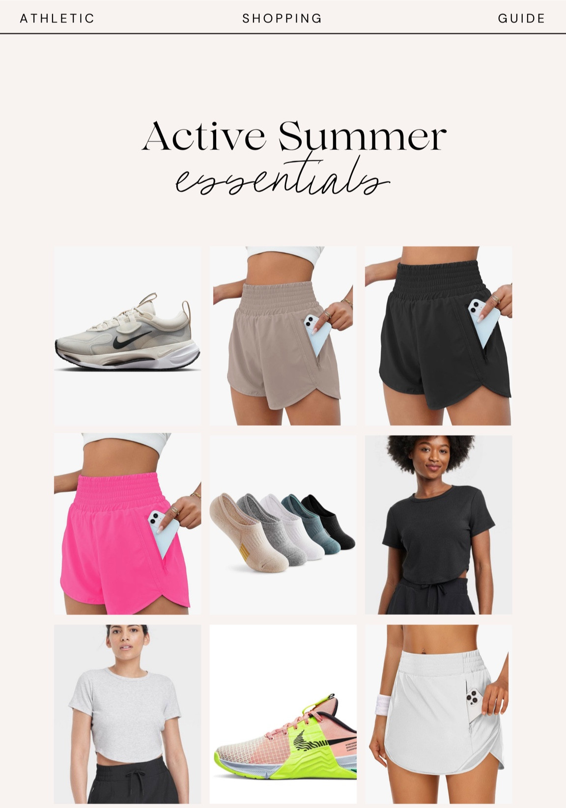 Summer essentials. Workout clothes. Active wear. Gym outfits. Running clothes  

#LTKActive #LTKFitness #LTKShoeCrush