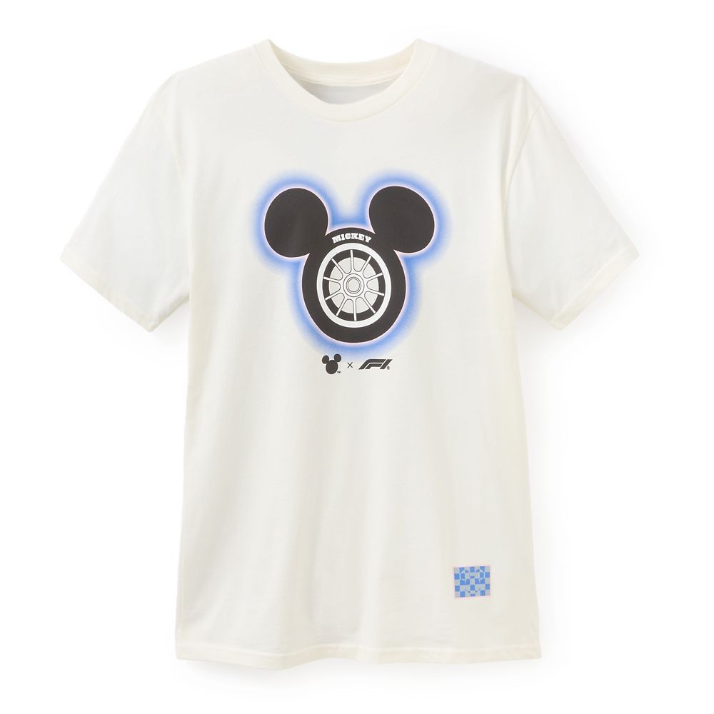 Disney x Formula 1\u00ae Velocity Mickey Mouse T-Shirt for Men - Ivory | Disney Store