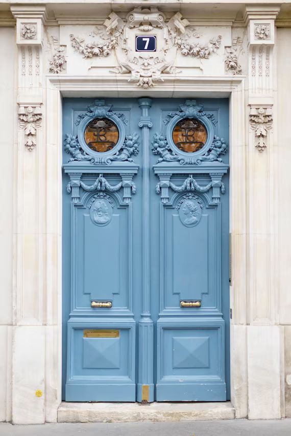 Paris Photography  Blue Door on Rue De Medicis Paris Fine - Etsy | Etsy (US)