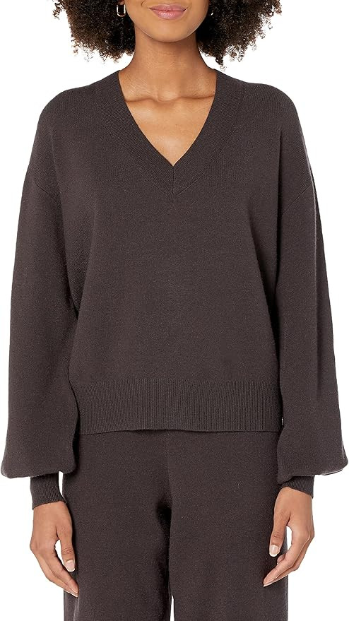 The Drop Women's Mia Bell-Sleeve Deep V-Neck Supersoft Sweater | Amazon (US)