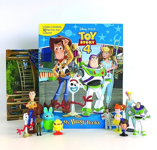 Disney / Pixar Toy Story 4 My Busy Books - Storybook, 10 figurines, playmat | Amazon (US)