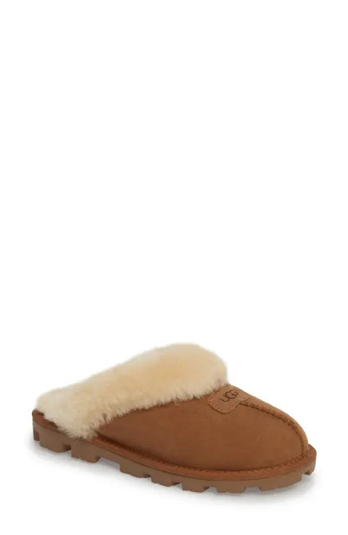 UGG(r) Coquette Genuine Shearling Lined Slipper in Chestnut at Nordstrom, Size 11 | Nordstrom