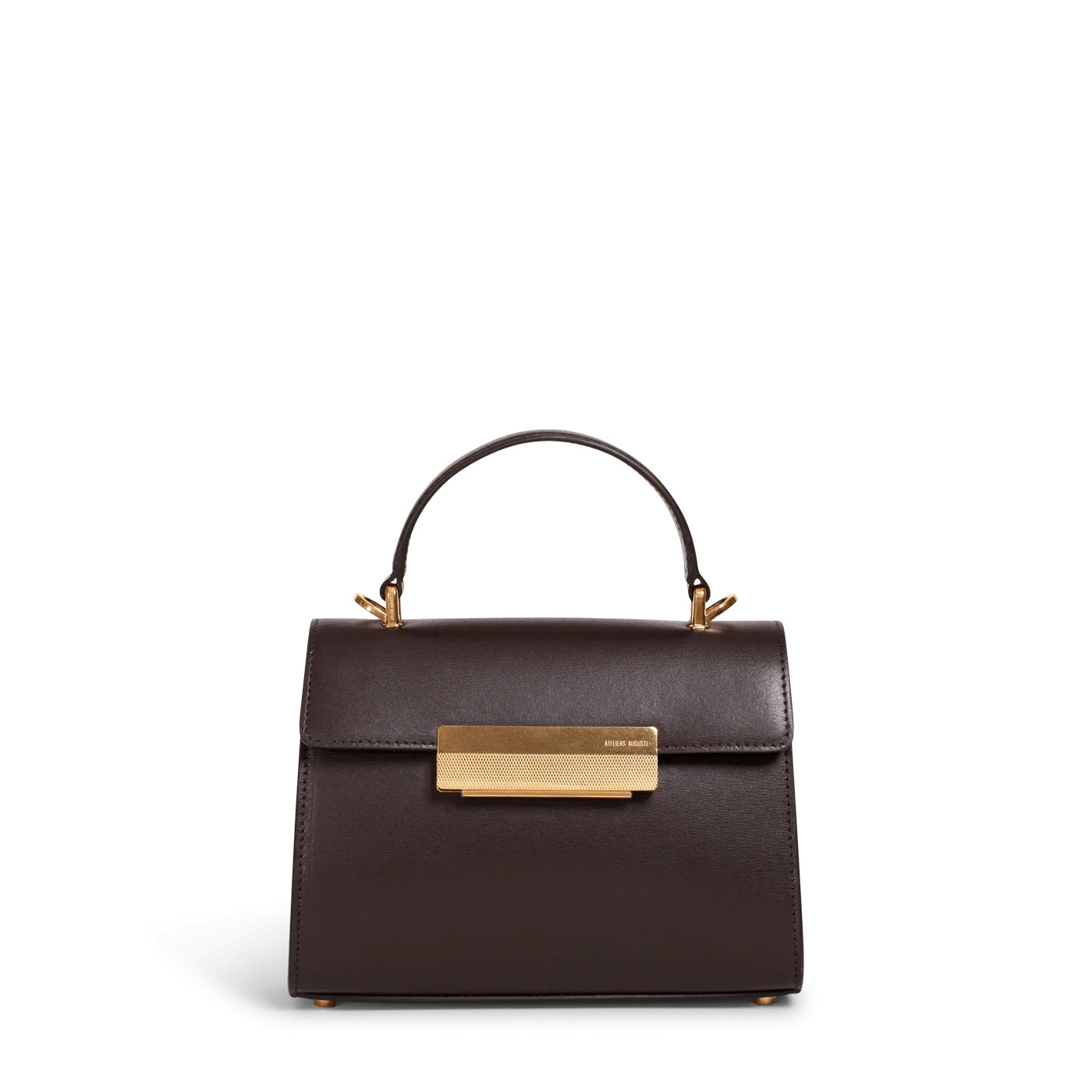 Mini Capucine Gold Edition - Chocolate Box Leather | ATELIERS AUGUSTE