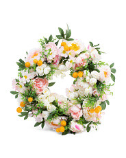 22in Floral Billy Button Wreath | Mother's Day Gifts | Marshalls | Marshalls