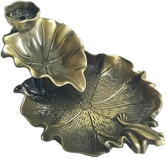 Amazon.com: Bronze Incense Holder – Elegant Zinc Alloy Incense Holder with Pond Lotus Design fo... | Amazon (US)