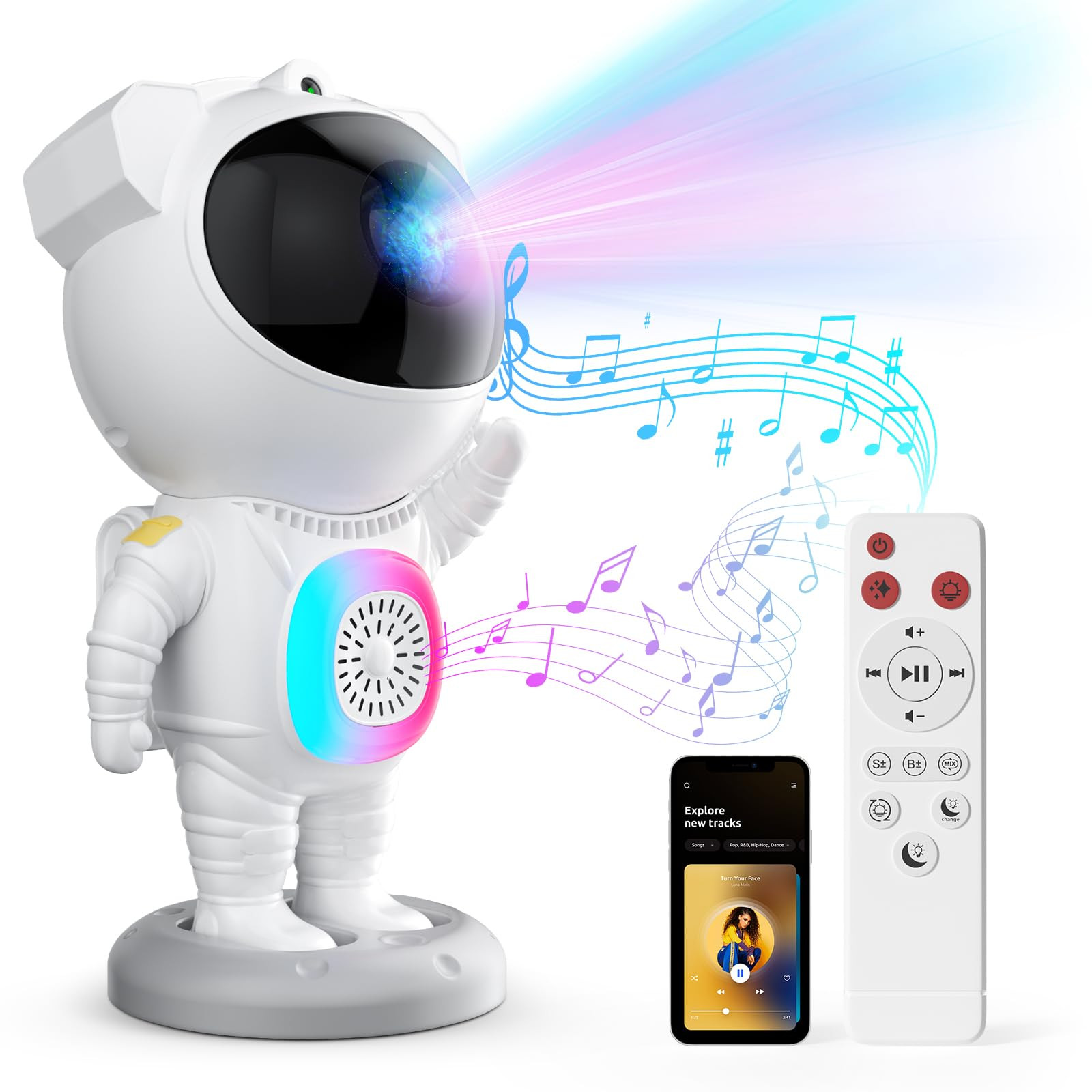 Astronaut Galaxy Projector,Space Projector,with Bluetooth Speaker and Remote Control,360° Adjust... | Amazon (US)