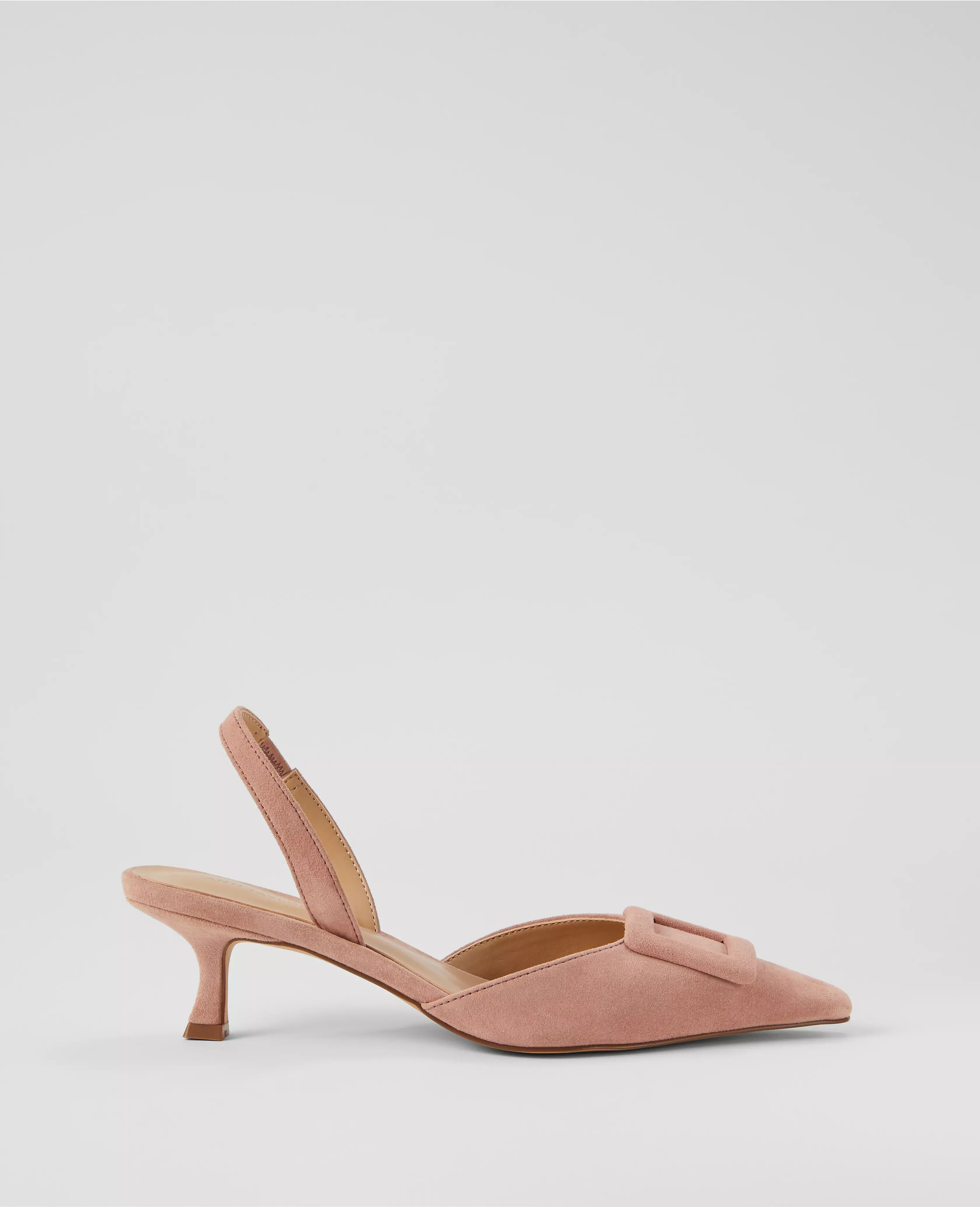 Suede Buckle Slingback Pump | Ann Taylor