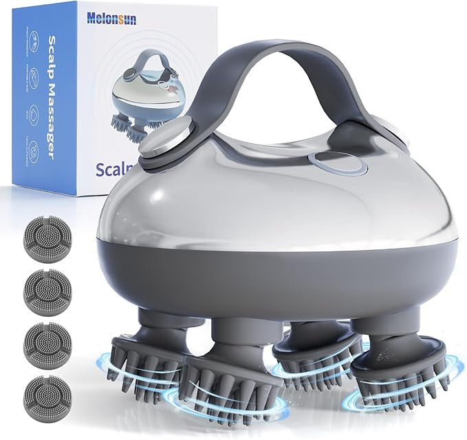 Rechargeable Electric Scalp Massager & Face Massage, IPX7 Waterproof Anti-Tangle Head Massager wi... | Amazon (US)