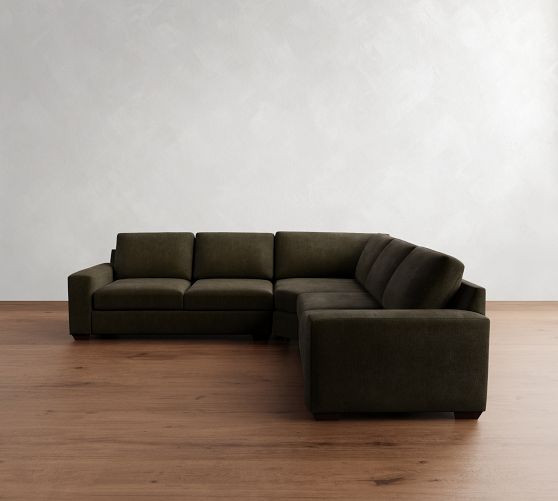 Big Sur Square Arm 3-Piece L-Shaped Wedge Sectional (123") | Pottery Barn (US)