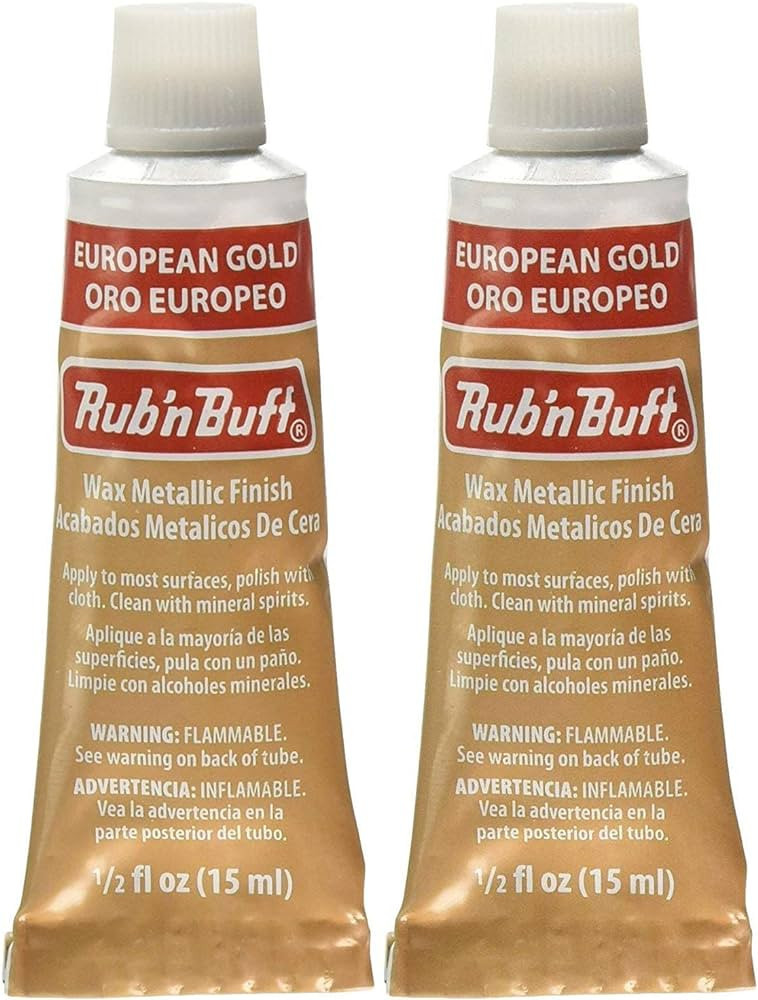 AMACO - Rub 'n Buff Wax Metallic Finish, (European Gold), (0.5-Fluid Ounce) (2-Pack) | Amazon (US)