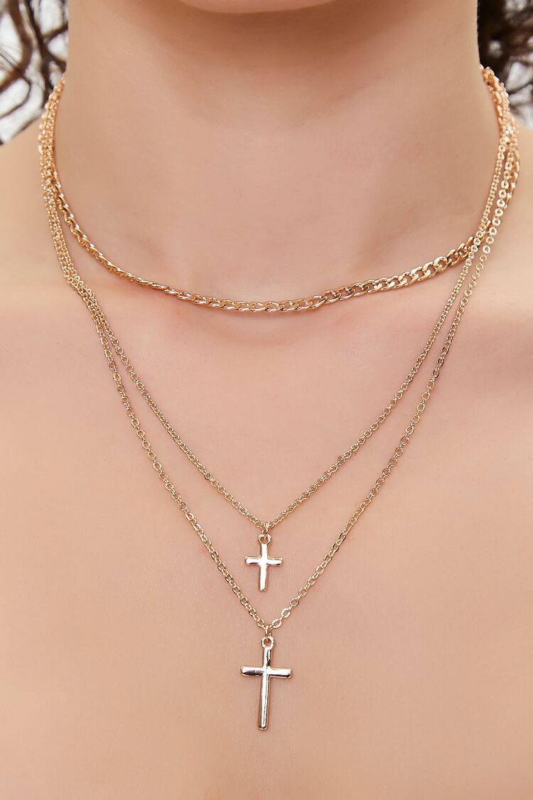 Cross Charm Layered Necklace | Forever 21 (US)