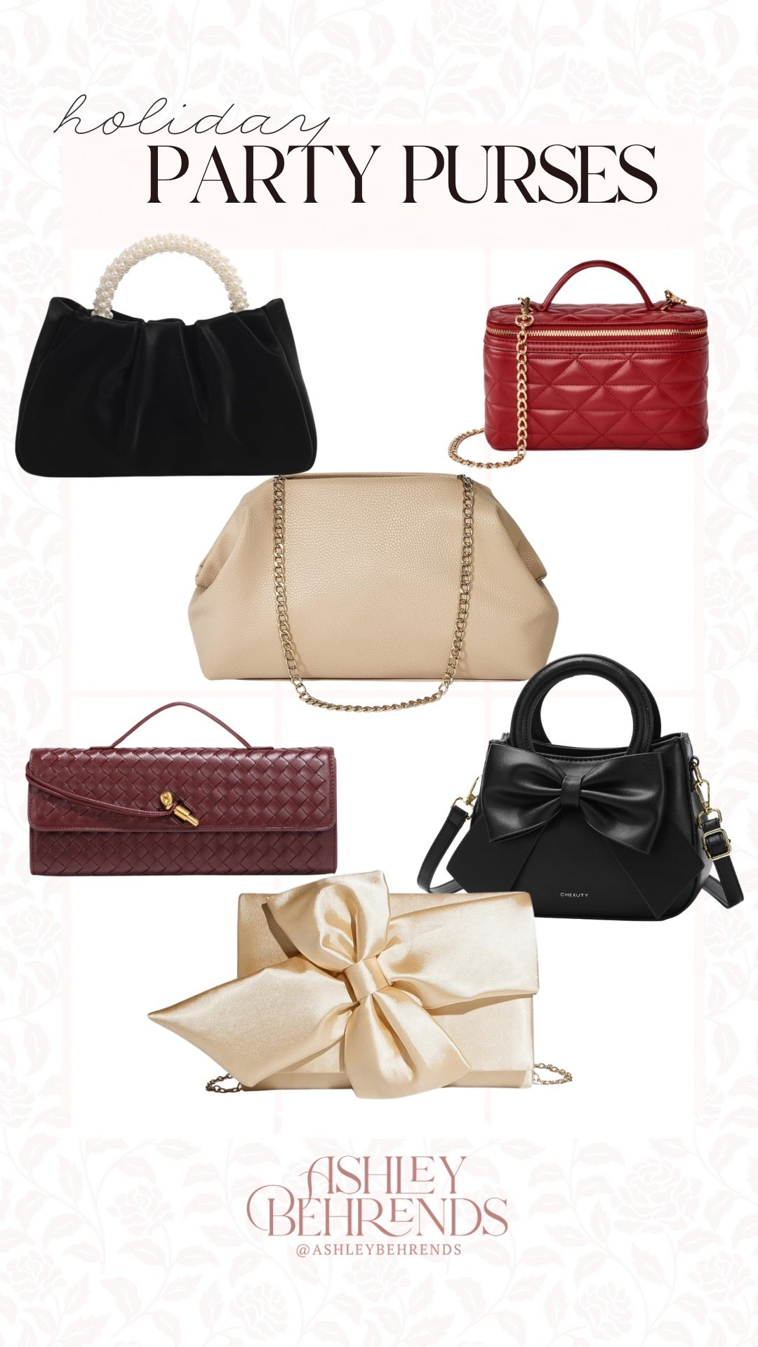 I am loving all these adorable purses for holiday parties. These have the most gorgeous details and the colors are perfect for the holiday season. I’m loving the soft cream purses right now and the one of so cute. 
Holiday party inspo, handbags 

#LTKFindsUnder50 #LTKPlusSize #LTKHoliday