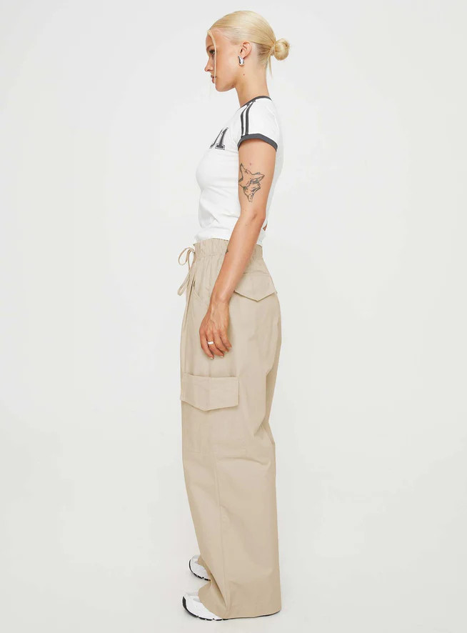 Isadore Cargo Pants Beige | Princess Polly AU