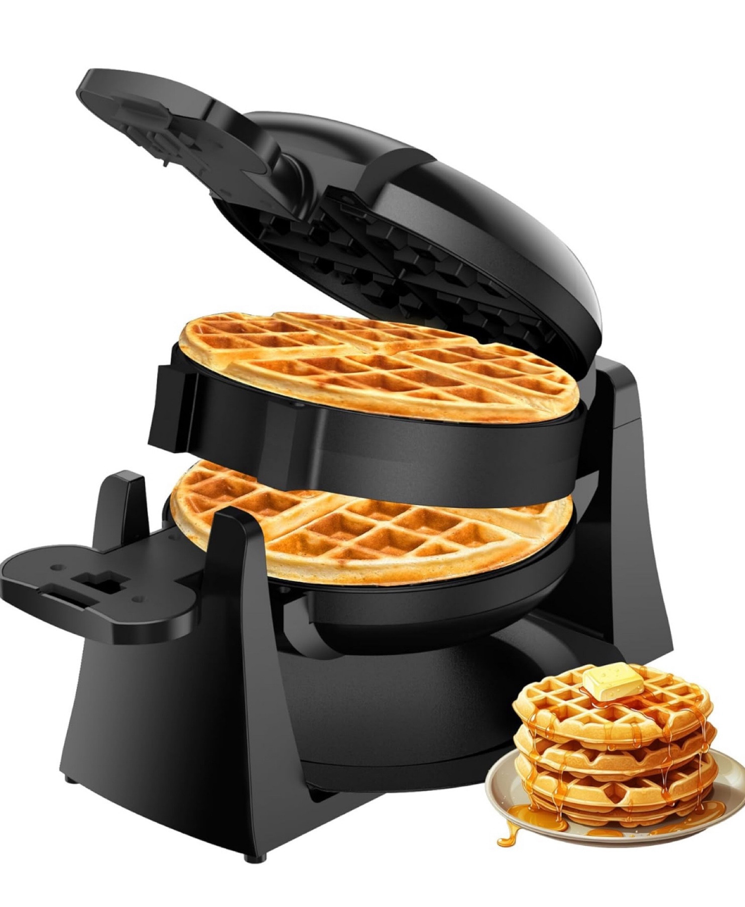 Waffle Maker, 1400W Double Belgian Waffle Iron 180° Flip, 8 Slices, Rotating & Nonstick Plates, Removable Drip Tray for Easy Cleaning, Cool Touch Handles, Space Saving Storage, Black

#LTKfindsunder100 #LTKhome #LTKfamily