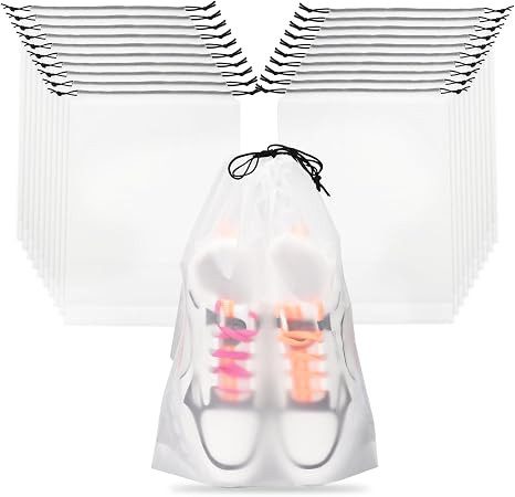 Teskyer 20 Pack Shoe Bags for Travel – Transparent, Waterproof, Portable Shoe Storage for Packi... | Amazon (US)