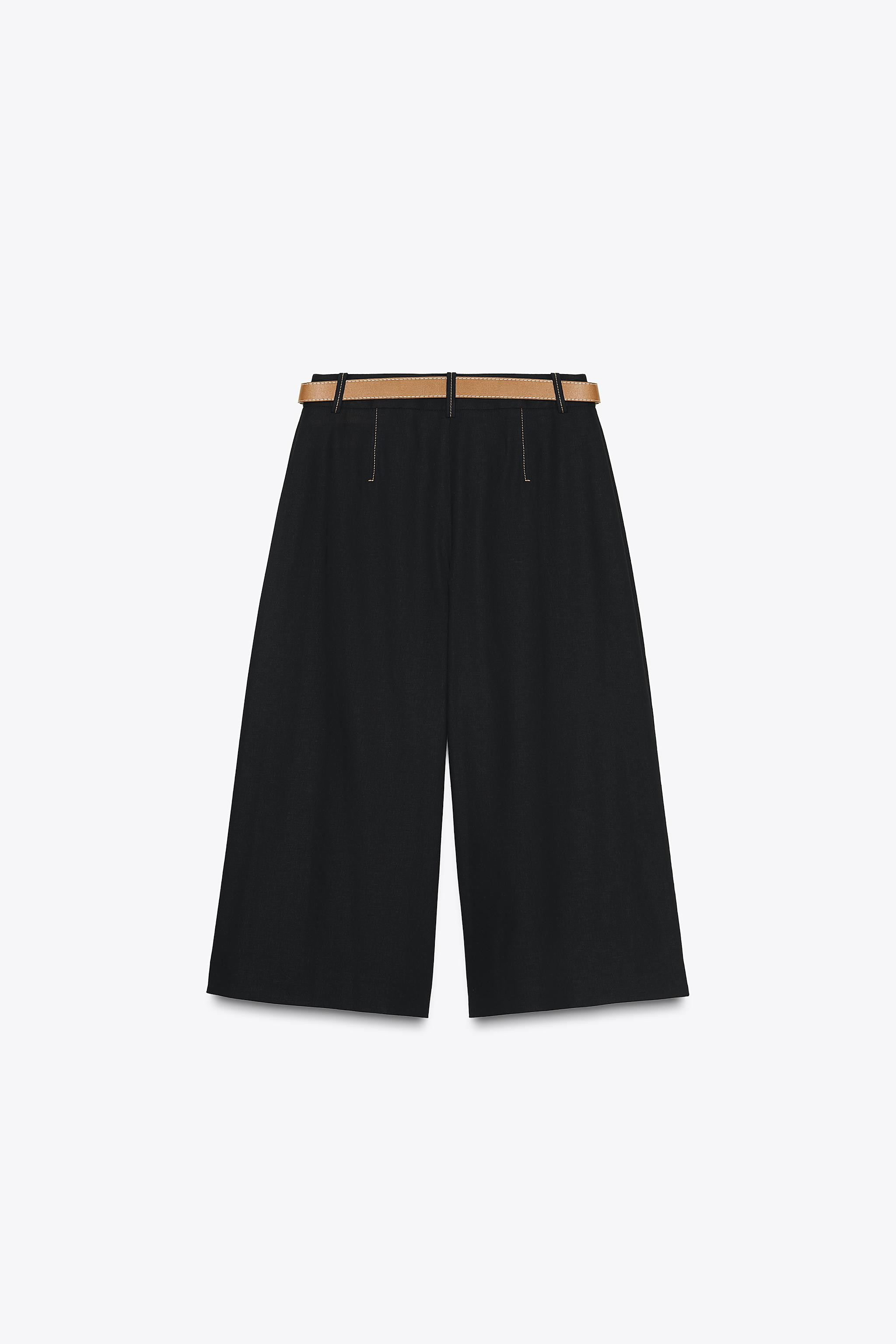 BELTED LONG PLEATED SHORTS | Zara US