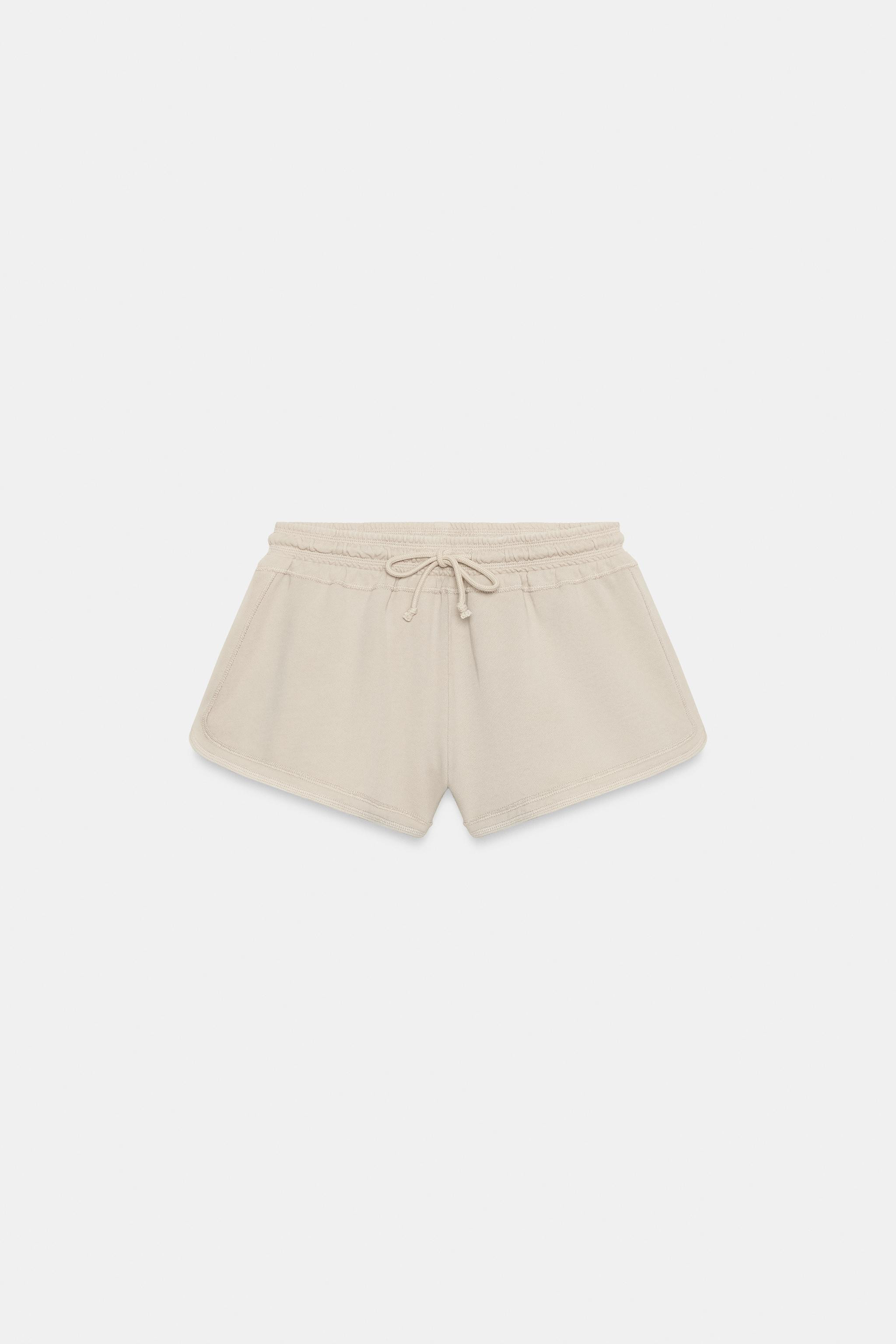 FADED-EFFECT DRAWSTRING SHORTS | Zara UK