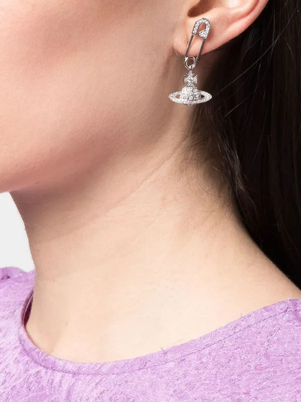 Vivienne Westwoodsafety pin detail earrings | Farfetch (CN)