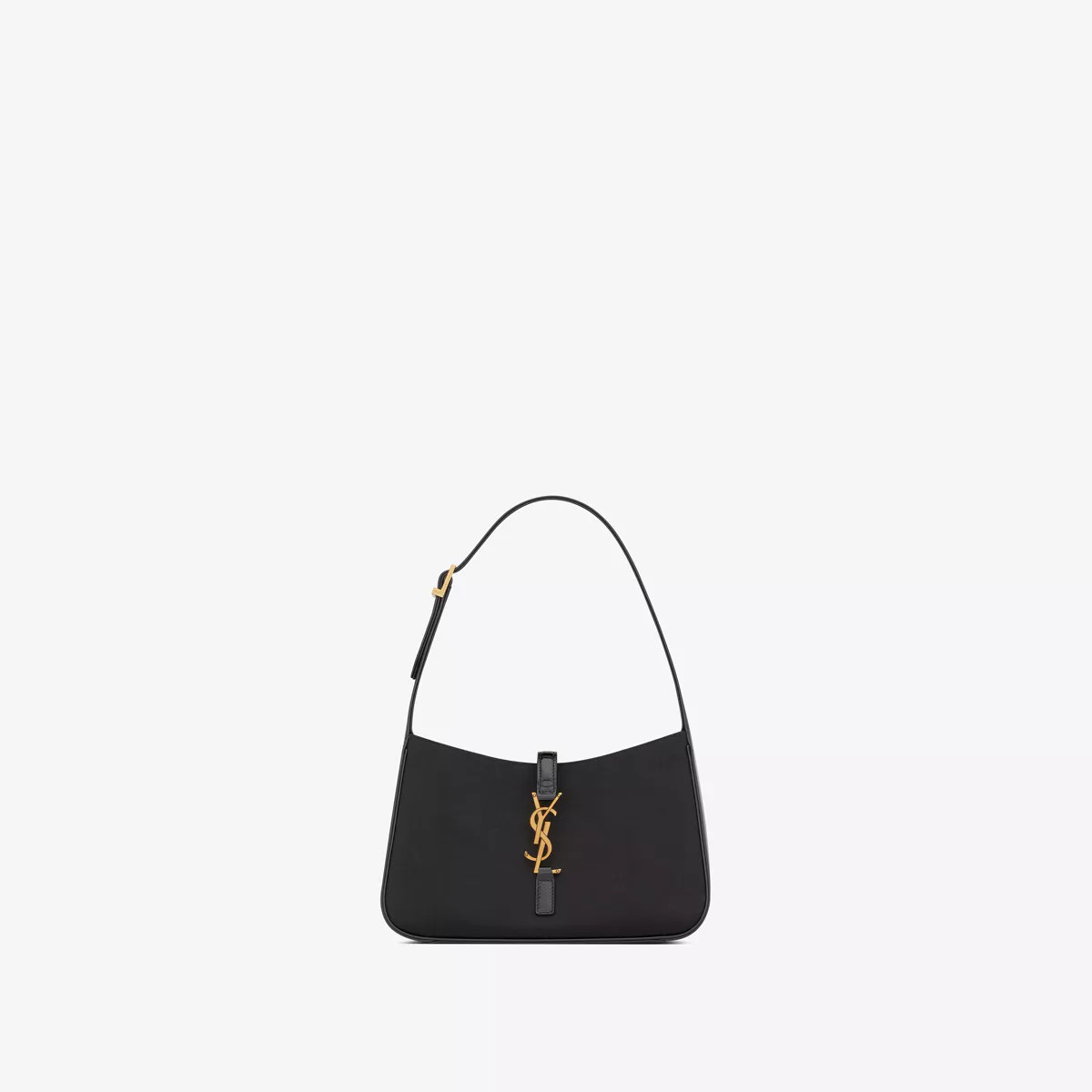 Le 5 À 7 Hobo Bag In Silk Satin Black One Size | Saint Laurent Inc. (Global)