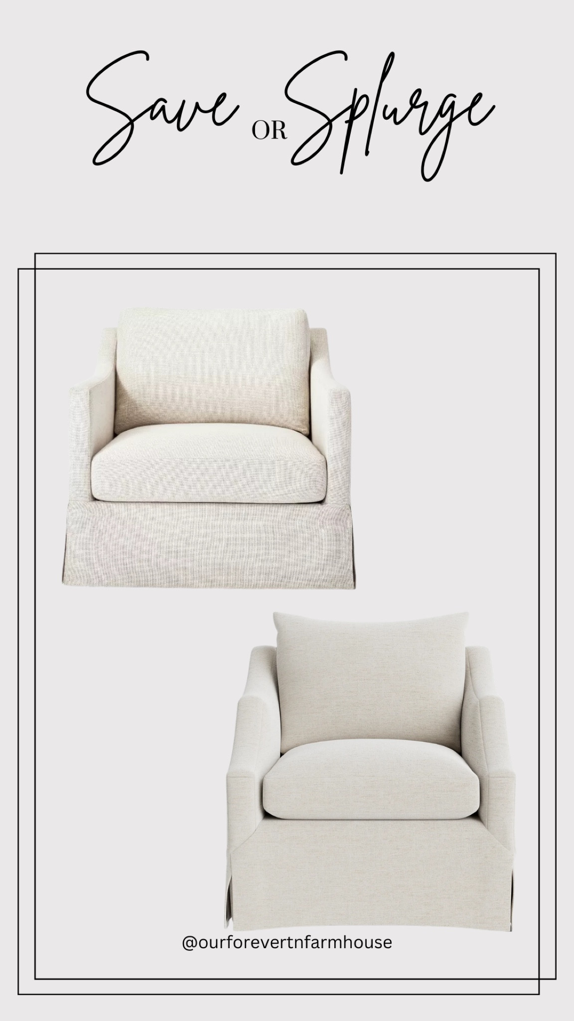 Save versus splurged on these accent chairs. Which do you like better?

#LTKHome