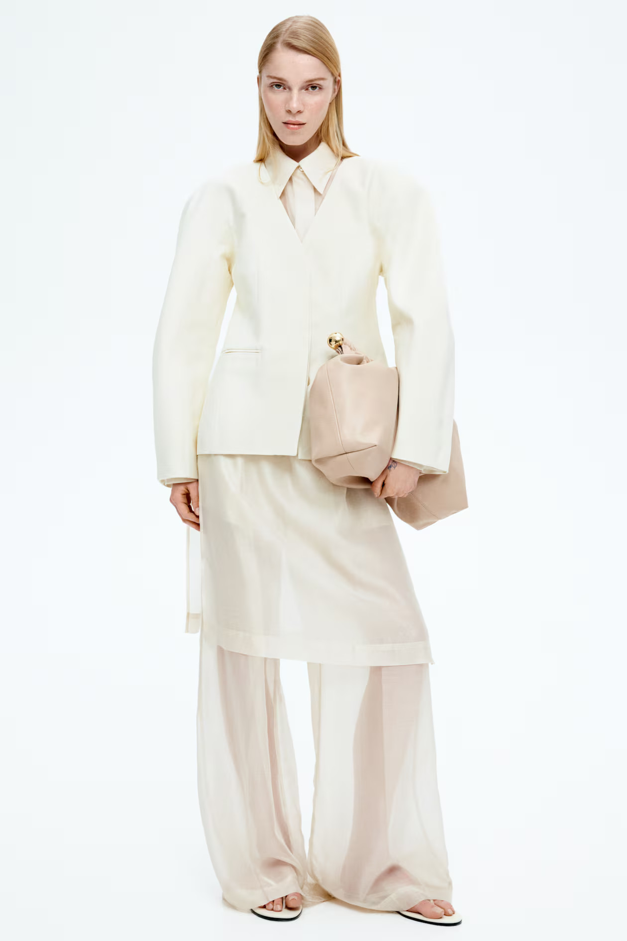 Collarless Twill Blazer | H&M (AU)