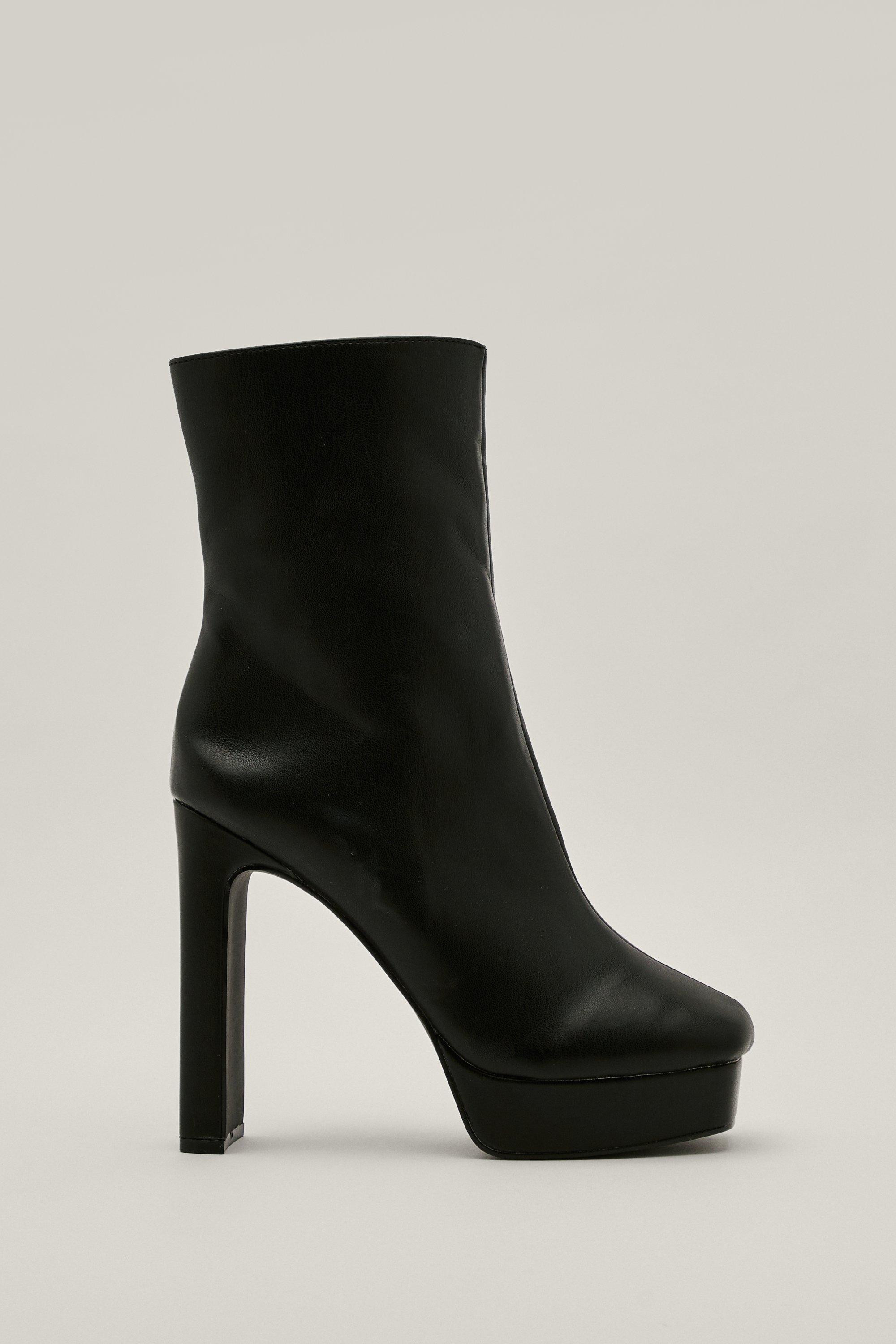 Platform Block Heel Ankle Boots | Nasty Gal (US)