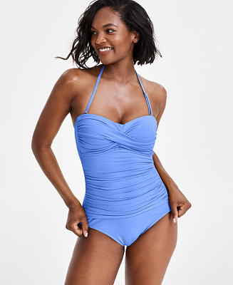 Anne Cole Women's Twist-Front Ruched One-Piece Swimsuit - Macy's | Macy's