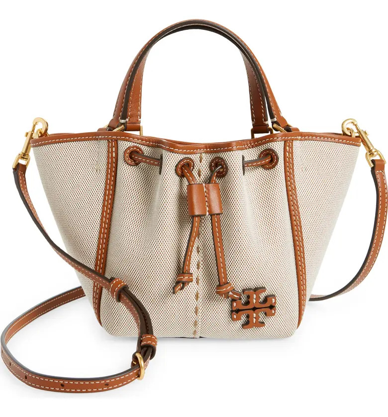 Tory Burch McGraw Mini Canvas Drawstring Satchel | Nordstrom | Nordstrom