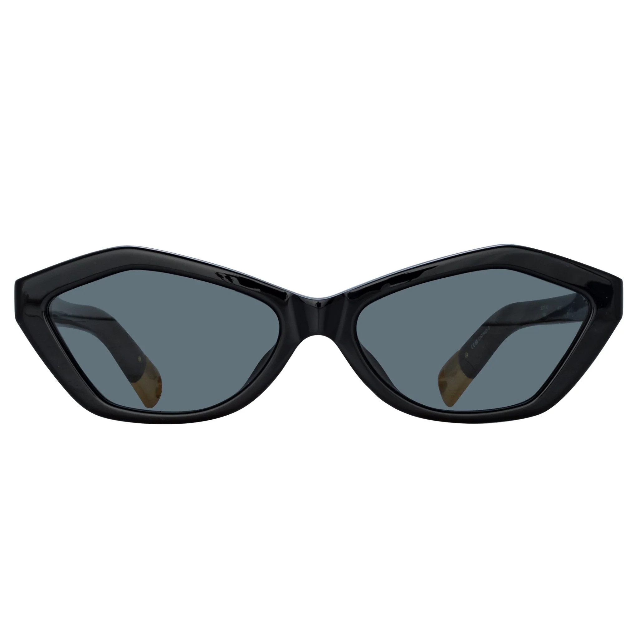 Bambino Angular Sunglasses in Black | Linda Farrow