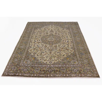 One-of-a-Kind Hand-Knotted 1980s Beige 7'11" x 10'8" Wool Area Rug | Wayfair North America