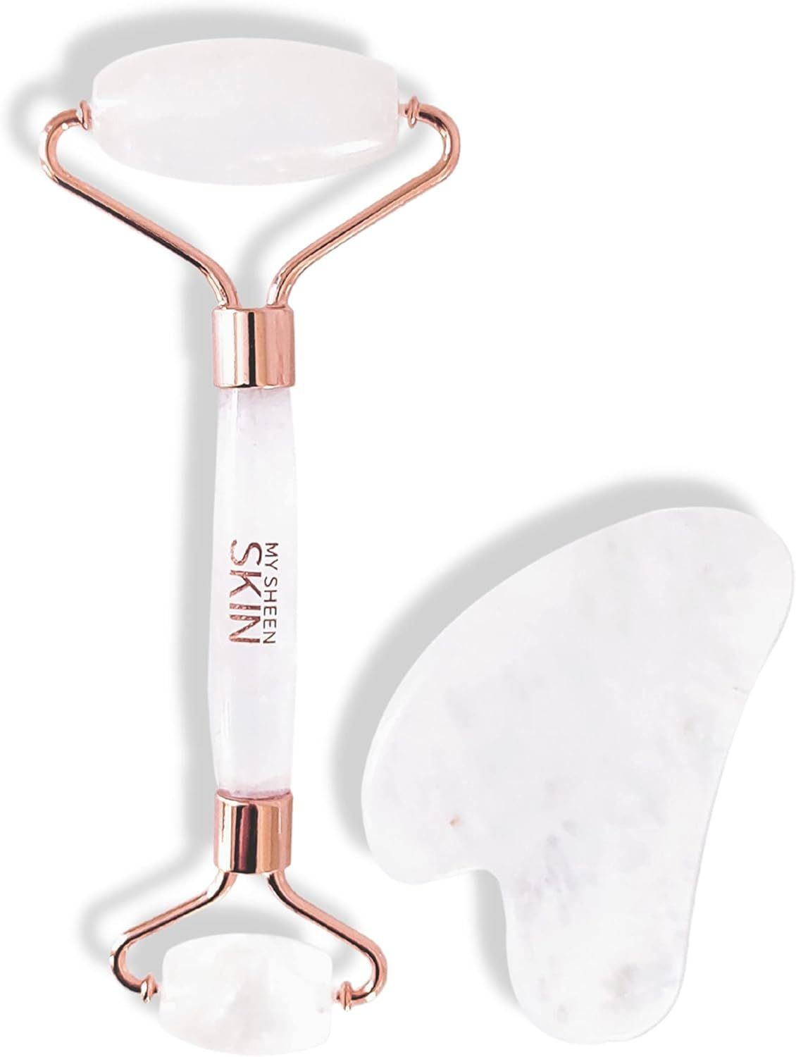 MY SHEEN SKIN Cristy Premium Face Roller & Gua Sha Set, Jade Roller Beauty Massage Tool, for Face... | Amazon (US)